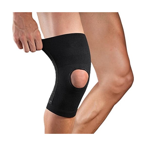 SOLO ACTFIT Genouillère de Compression, Attelle Genou Orthopédique avec Stabilisateurs Latéraux, Genouillère pour Sport Footb