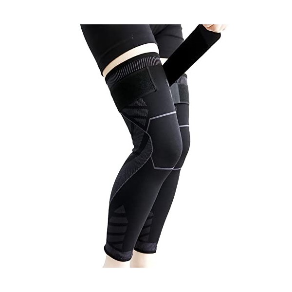 Goosom Réglable Genouillère Genou Bandage Sport de Compression Élastique Mixte, 1 Paire Genouillère de Maintien Respirant e