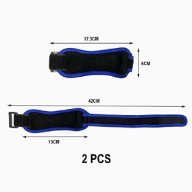Lot de 2 genouillères bleues réglables pour soulager la douleur du genou - Pour ménisque, arthrite ou blessure - Taille uniqu