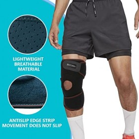 ACCUBIO Genouillère Sport, Genouillere Arthrose Genou, Support de Genou Antidérapant Pour le Sport, Protection du Genou Avec 