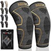 NEENCA Genouillère Sport 2 Pack , Genouillère Rotulienne de Compression Respirant, Attelle Genou Ligamentaire pour Déchirure 