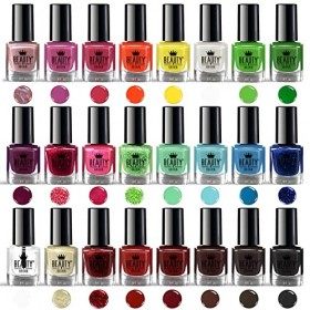 Beauty4Britain Splash 48 x Vernis À Ongles Vernis Lot De 48 Différentes Couleurs Modernes Séchage Rapide