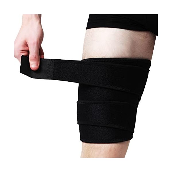 Goosom Cuisse Brace Support, Réglable Bandage de Cuisse, Bandage de compression T45B（Une Pièce）