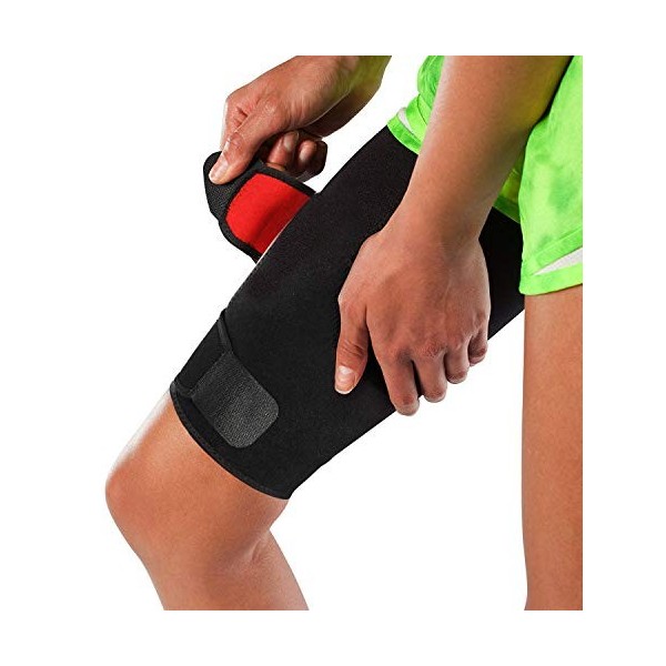 Stone and Clark Soutien Brace de Cuisse réglable, soutien et quadriceps Wraps Cuisse pour hommes et femmes