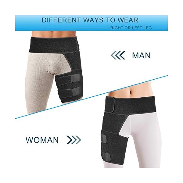 Maintien de la Cuisse Compression Groin Support Cuisse Soutien Néoprène Soulagement de la douleur Pour la Douleur De la Hanch