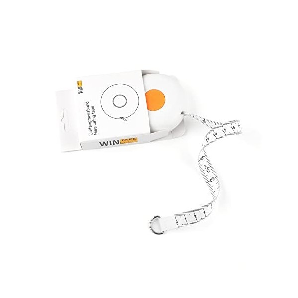 WINTAPE Bande de mesure 2 m/80 pouces - Utilisation à une main - Design compact et ergonomique - Moyen précis et confortabl