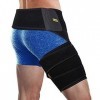 Yosoo Support de Cuisse Réglable Bandage Aine en Néoprène avec Soutien de Cuisse et Taille pour Les Homme et Femme Soulager L