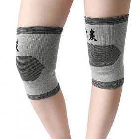 sourcing map charbon bambou élastique paire Slimming Support Patin Support protecteur rotule