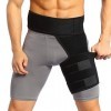 Groin Support, Soutien de la Cuisse Bandage de Compression Réglable pour Hommes et Femmes Douleurs a laine les Douleurs Scia