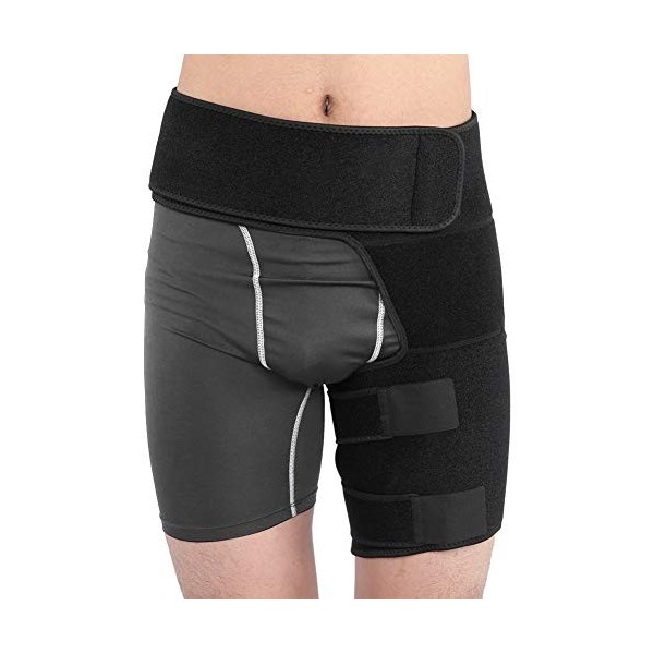 Soutien de cuisse – Enrouleur réglable pour soulager la douleur de laine et la compression pour la récupération des jambiers