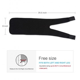 Ausla Support de Cuisse, Néoprène Cuisse Wrap Ischio, Tendon de Compression Ajustable pour Homme et Femme Manchon de Compress