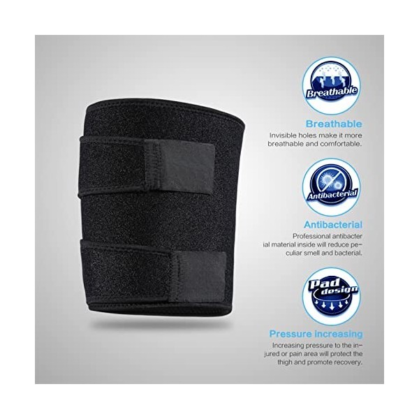 Bandage de cuisse, manchette de compression réglable, bandage de cuisse pour soulager les douleurs abdominales du tendon du g