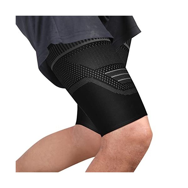 Manchon de Compression Cuisse pour Femmes et Hommes 2 Pièces Compression Supports de Cuisse Respirant Bandage Cuisse Soulager