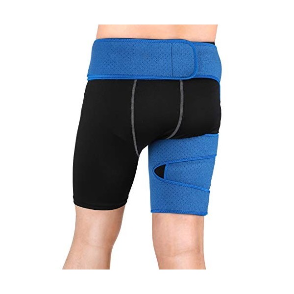 Support à laine, Douleur Wrap Compression Récupération Cuisse Réglable Hanche Anse Ischio Jambier Soulagement Soutien Fourni