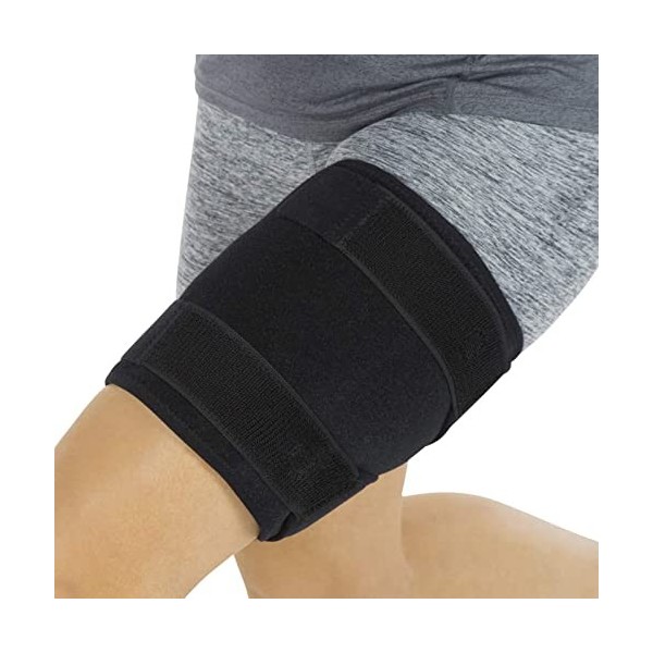 Milltrip Support de Cuisse, Compression de la Cuisse, Soulagement de la Douleur, Respirant, Réglable, Sangle de Soutien de la