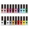 Set De 20 Vernis À Ongles Bouteilles 20 Couleurs Riches Différentes Deluxe Boite Cadeau 2 Signets Inclus