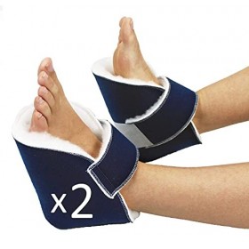 Paire de Talonniere Anti Escarres OrtoPrime 2 UNITÉS Bleues - Protège Talon Cheville pour prévention des escarres - Chaussons