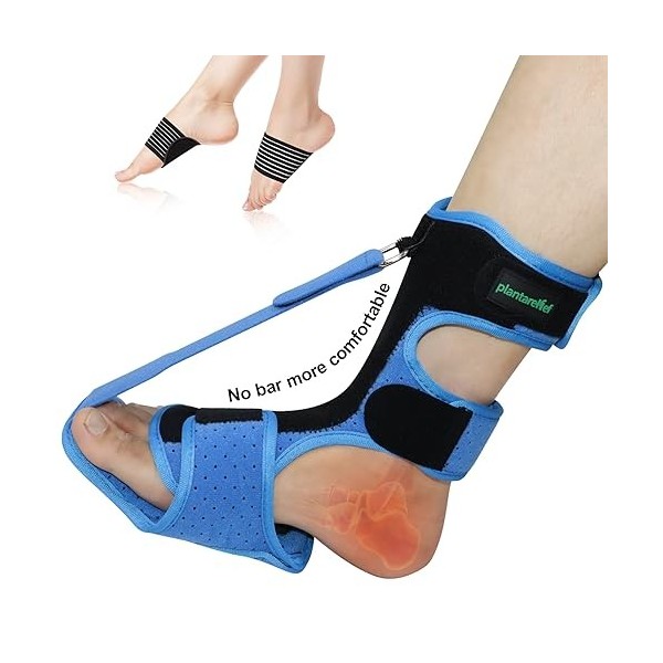 Plantarelief For Attelle de Nuit Fasciite Plantaire: Orthèse améliorée pour soulager la plantar fasciitis femmes hommes -Trai