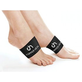 COPPER HEAL Fasciite Plantaire Support Compression Cuivre pour voûte 2 unités de meilleures manches plantaire pieds aident so