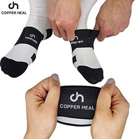 COPPER HEAL Fasciite Plantaire Support Compression Cuivre pour voûte 2 unités de meilleures manches plantaire pieds aident so