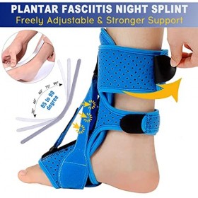 Tbusingoto Attelle de nuit pour fasciite plantaire, fasciite plantaire, 3 sangles réglables, fasciite plantaire, attelle de n