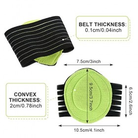 TSHAOUN Lot de 4 paires de soutien de la voûte plantaire, coussinets de compression pour fasciite plantaire, soulagement de l