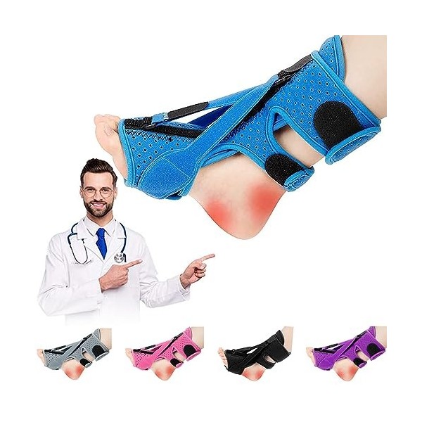 DERJLY Attelle de Nuit Plantar Fasciitis, 2023 Nouveau Avec 3 Attelles Ajustables Pour Fasciite Plantaire,Support de Fasciite