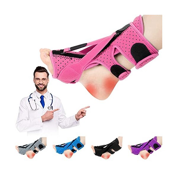 DERJLY Attelle de Nuit Plantar Fasciitis, 2023 Nouveau Avec 3 Attelles Ajustables Pour Fasciite Plantaire,Support de Fasciite