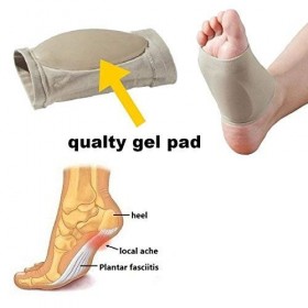 Bande de soutien de la voûte plantaire avec coussinet en gel pour fasciite plantaire, support élastique pour les pieds