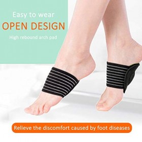 Manchon de soutien de la voûte plantaire, 1 paire de manchons soutien rembourrés pour fasciite compression coussin de voûte p