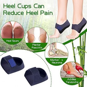 Protège Talon pour Fasciite Plantaire, 2PCS Bandage de Talon en Silicone, éperon Osseux dAchille, Soulage les Douleurs au Ta