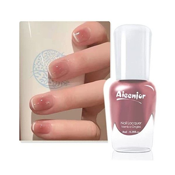 Aieenjor Vernis Blanc Laiteux, Vernis à Ongles FrançAis à Base DEau DéCollable Non Toxique, Convient Pour Concerts, La Saint