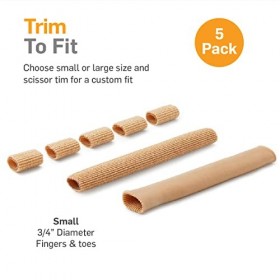 Natracure Blister, callosités et électrodes Maïs/coussin étroit – 5 pcs. Trim-to-fit Gel Tube dEnsemble – Lot de 5