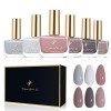 Kit de vernis à ongles Tonitu g - 6 couleurs longue durée, séchage rapide, ensemble de vernis à ongles populaire lumineux Nai