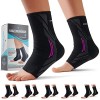 KINETIC EVOLUTION Lot de 2 protège-pieds pour homme et femme - Antidérapants - Respirants - Compression - Bandage de cheville