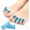 Pedimend Séparateur d’orteils en gel silicone couleur bleue | empêche le chevauchement/la déformation des orteils | rééduqu