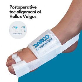 Neuf Darco Blanc Low Profile Post op Pied Orteil alignement Attelle de sangles&nbsp;–&nbsp;Taille Unique