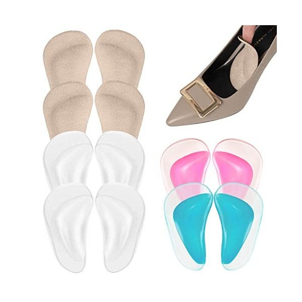 Lot de 6 paires de semelles de soutien pour la voûte plantaire pour soulager la douleur et les pieds plats pour fasciite plan...