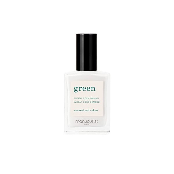 Manucurist Green Vernis à Ongles Blanc Laiteux Transparent - Vernis Classique Naturel 9-Free Milky White - Vernis Vegan et Bi