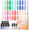 Candy Lover Vernis Semi Permanent Vernis Manucure Naturel Nue 22 Couleurs Base Top Coat Matte Coat Pastel Vernis à Ongles Nai