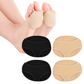 Lot de 2 paires de coussinets pour avant-pied - Doux - En tissu - Pour avant-pied