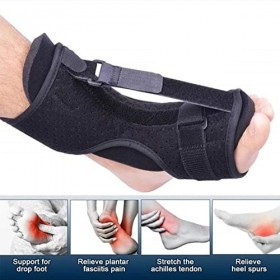 DZOZO Attelle de cheville réglable pour fasciite plantaire - Attelle de nuit - Attelle de pied pour fasciite plantaire - Doul
