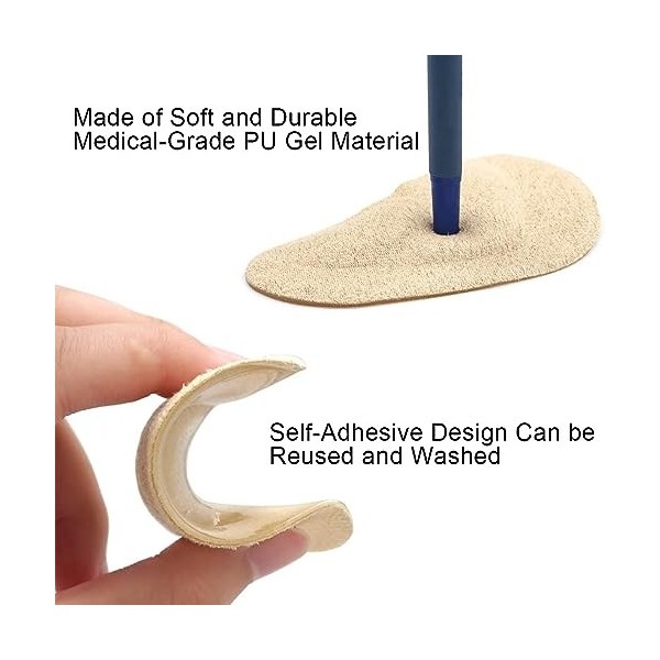 ASYKNM 6 paires de semelles orthopédiques pour soutien de la voûte plantaire orthopédiques en silicone de soutien de la voûte