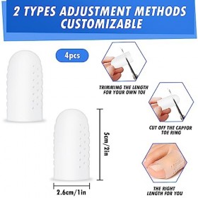 Bohrma Toe Protector Small Toe Toe Caps 20 Pieces Respirant Toe Protector Silicone Gel Toe Cap Toe Pads pour Bubbles Corns To