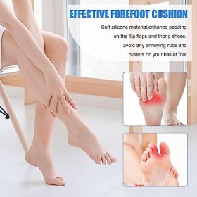 PLABBDPL Protege Orteil, 8Pcs Coussinets Pour Chaussures, Tongs Pour Avant Pieds Pads, Thong Sandal Gel Cushions,Protection O