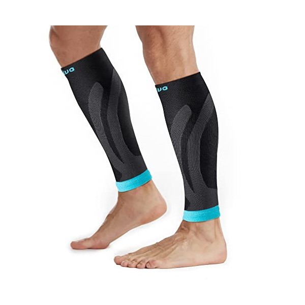 CAMBIVO 2 Paires Manchon Compression Mollet, Manchon de Compression, Bas de Contention Femme Homme, Chaussettes de Contention