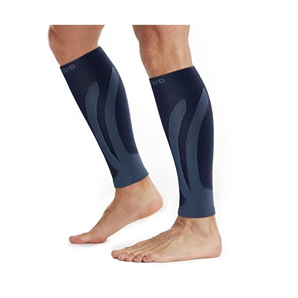 CAMBIVO 2 Paires Manchon Compression Mollet, Manchon de Compression, Bas de Contention Femme Homme, Chaussettes de Contention