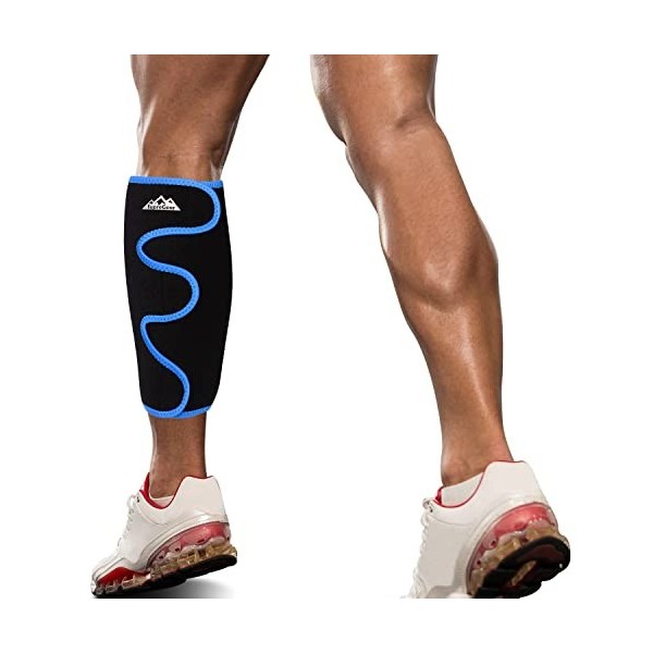 supregear Soutien de Mollet Attelle, Réglable Shin Attelles Compression Calf Wrap pour Gonflement Musculaire Soulagement de D