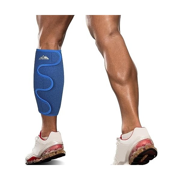 supregear Soutien de Mollet Attelle, Réglable Shin Attelles Compression Calf Wrap pour Gonflement Musculaire Soulagement de D