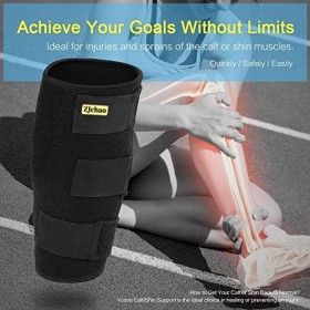 Compression veau bandage compression du mollet, bandage mollet fibre musculaire larme de soutien du mollet réglable compressi